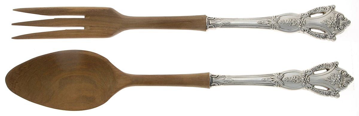 Beauvoir (Sterling, 1967) 2 Piece Wooden Bowl Salad Set by Tuttle-1