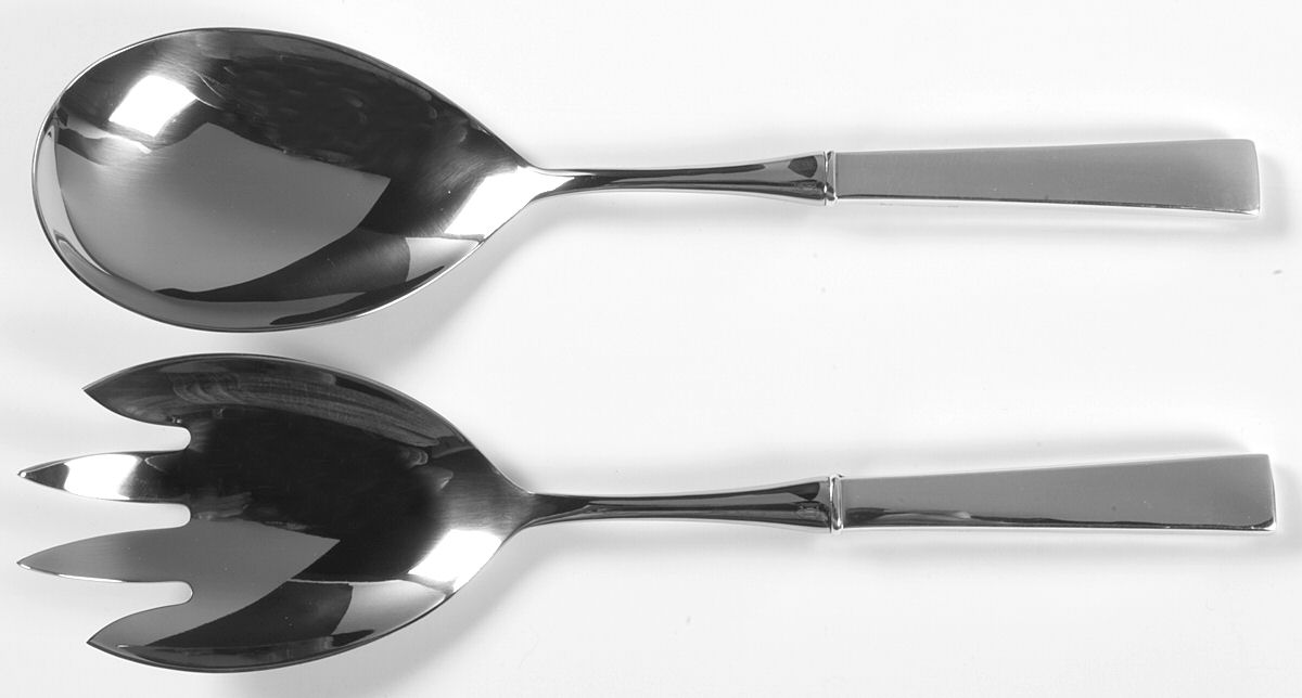 Continental (Sterling) 2 Pc Salad Set with Stainless Bowl by Tuttle-1
