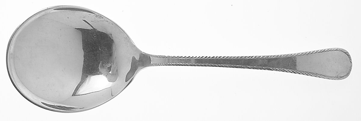 Feather Edge (Sterling, 1938, Small Solid Berry/Casserole Spoon by Tuttle-1