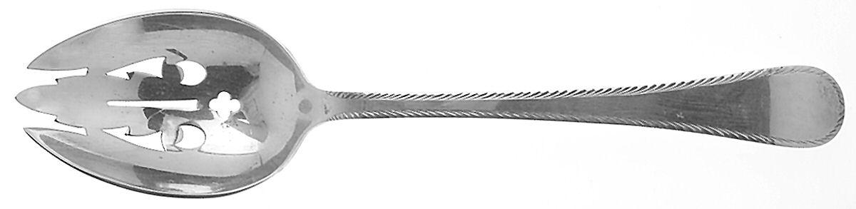 Feather Edge (Sterling, 1938, Pierced Tablespoon (Serving Spoon) by Tuttle-1