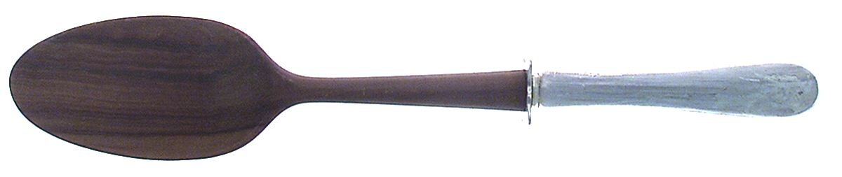 Hannah Hull (Sterling, 1927-1974) Salad Serving Spoon with Wooden Bowl by Tuttle-1