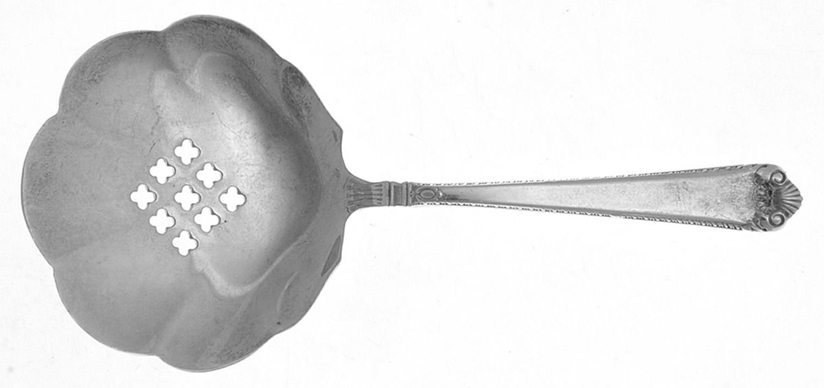Lamerie (Sterling, 1936-1974) Pierced Nut Serving Spoon by Tuttle-1