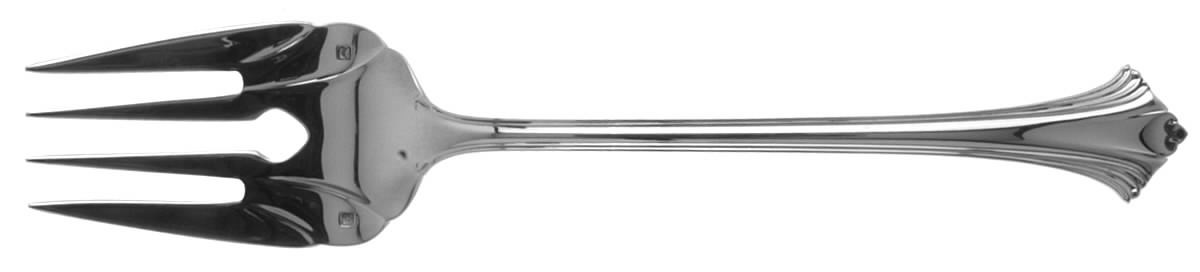 Luzon (Sterling) Large Solid Cold Meat Serving Fork by Tuttle-1