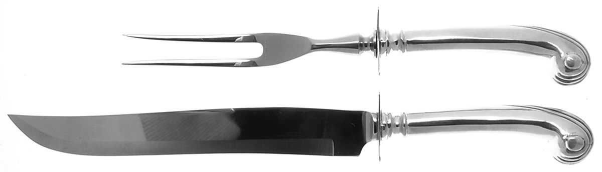 Onslow (Sterling, 1931-1974) Large 2-Piece Roast Carving Set w/Stainless Blade by Tuttle-1