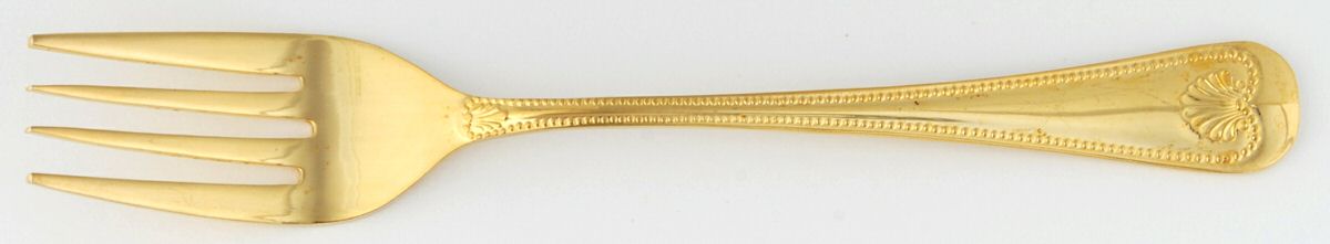 Abbey Shell (Gold Electroplate) Individual Salad Fork by Towle Silver-1