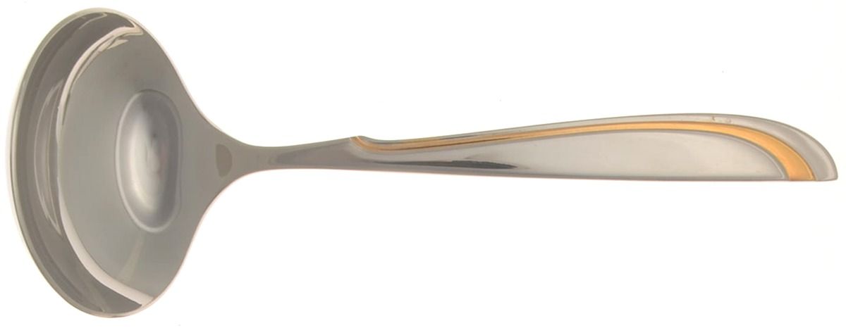 Alta (Stainless-Gold Accent) Solid Gravy Ladle by Towle Silver-1