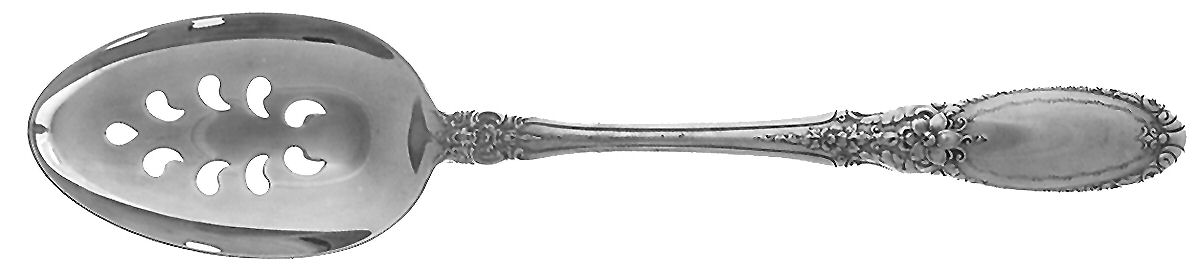 Antique Mirror (Silverplate, 1980) Pierced Tablespoon (Serving Spoon) by Towle Silver-1