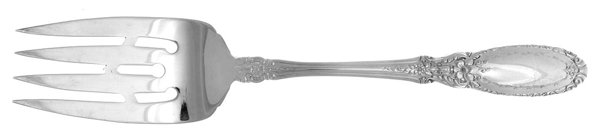 Antique Mirror (Silverplate, 1980) Small Solid Cold Meat Serving Fork by Towle Silver-1
