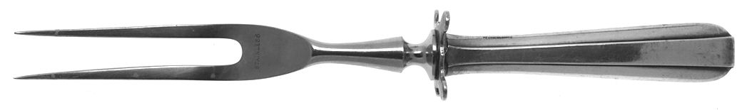 Aristocrat (Sterling, 1934) Small Steak Carving Fork with Stainless Prongs by Towle Silver-1
