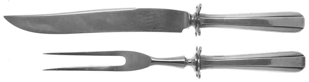 Aristocrat (Sterling, 1934) Small Stainless Blade 2-Piece Steak Carving Set by Towle Silver-1