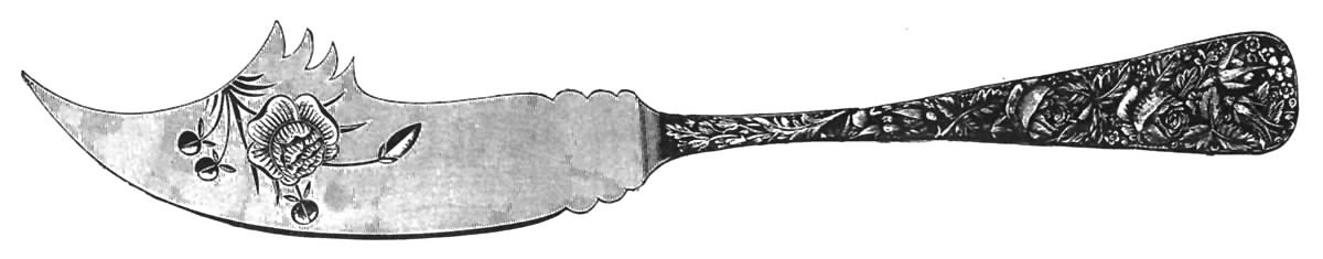 Arlington (Sterling, 1884) Cheese Serving Knife Bright Cut by Towle Silver-1