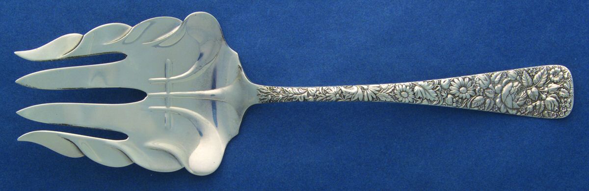 Arlington (Sterling, 1884) Large Solid Fish Serving Fork by Towle Silver-1