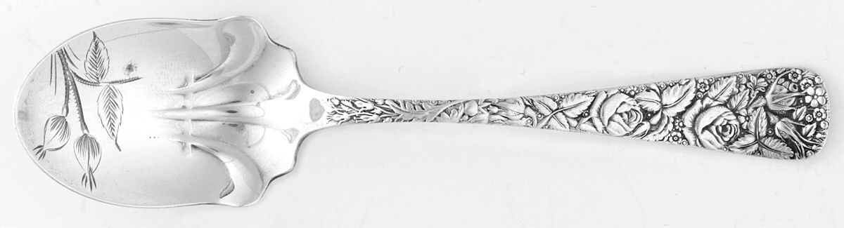 Arlington (Sterling, 1884) Bright Cut Bowl Sugar Spoon by Towle Silver-1
