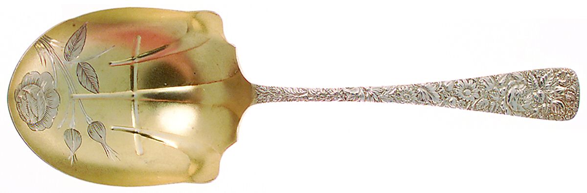 Arlington (Sterling, 1884) Brightcut Solid Large Berry/Casserole Spoon by Towle Silver-1