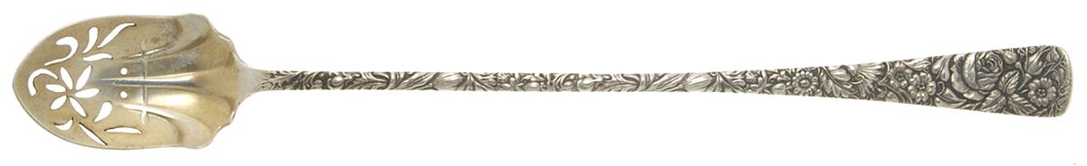 Arlington (Sterling, 1884) Pierced Bowl Long Handle Olive Spoon by Towle Silver-1