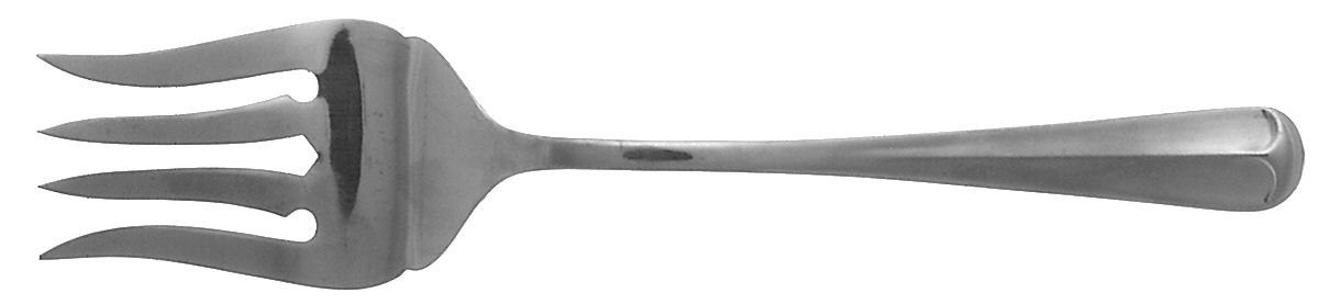 Ashley (Stainless, Supreme) Medium Solid Cold Meat Serving Fork by Towle Silver-1
