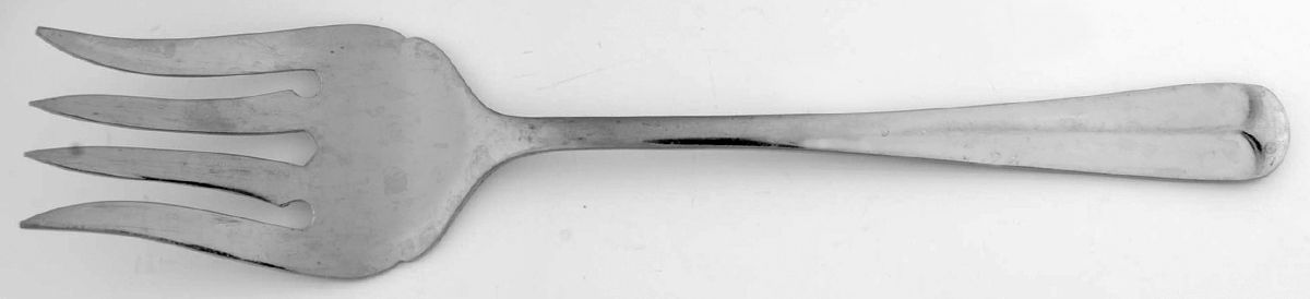 Ashley (Stainless, Restaurant) Medium Solid Cold Meat Serving Fork by Towle Silver-1