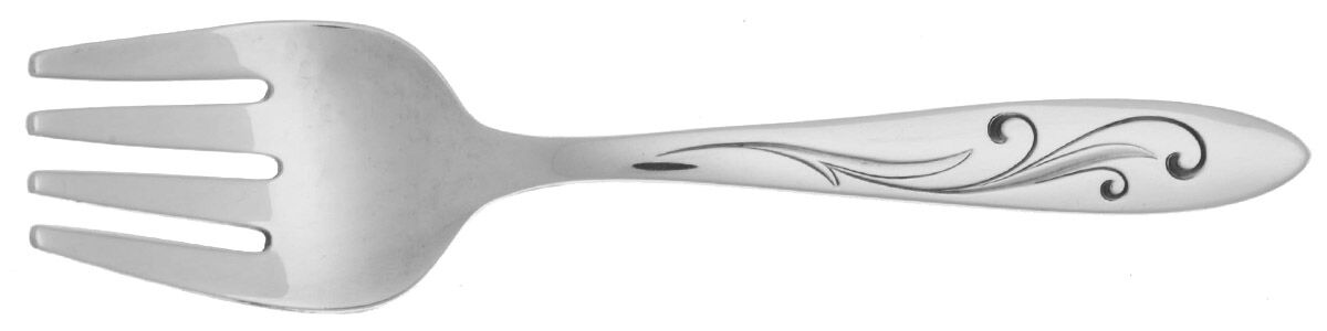 Awakening (Sterling, 1958, No Monograms) Baby Fork by Towle Silver-1