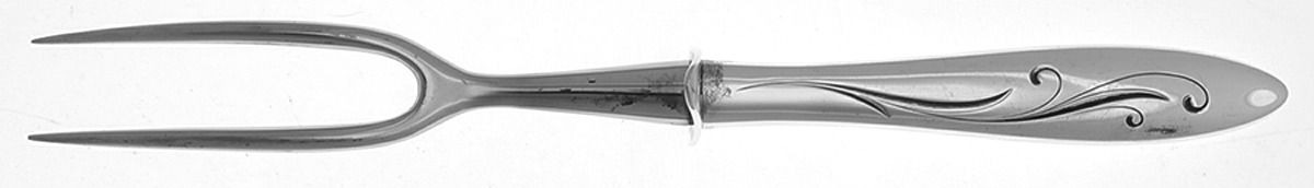 Awakening (Sterling, 1958, No Monograms) Small Carving Fork W/Sterling Guard by Towle Silver-1