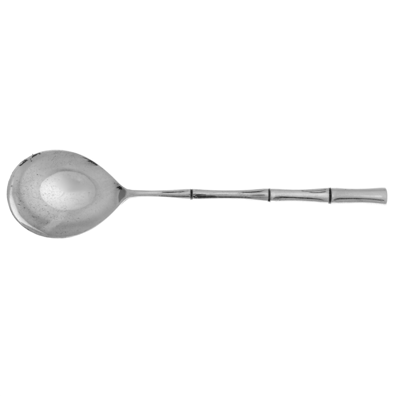 Bamboo-Bright Finish (Stainless) Solid Salad Serving Spoon by Towle Silver-1