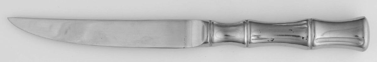 Bamboo-Bright Finish (Stainless) Individual Steak Knife Hollow Handle by Towle Silver-1