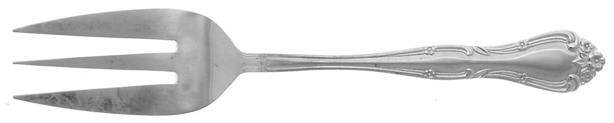 Baroness (Silverplate, 1988) Medium Solid Cold Meat Serving Fork by Towle Silver-1