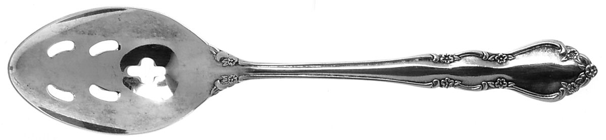 Baroness (Silverplate) Pierced Tablespoon (Serving Spoon) by Towle Silver-1