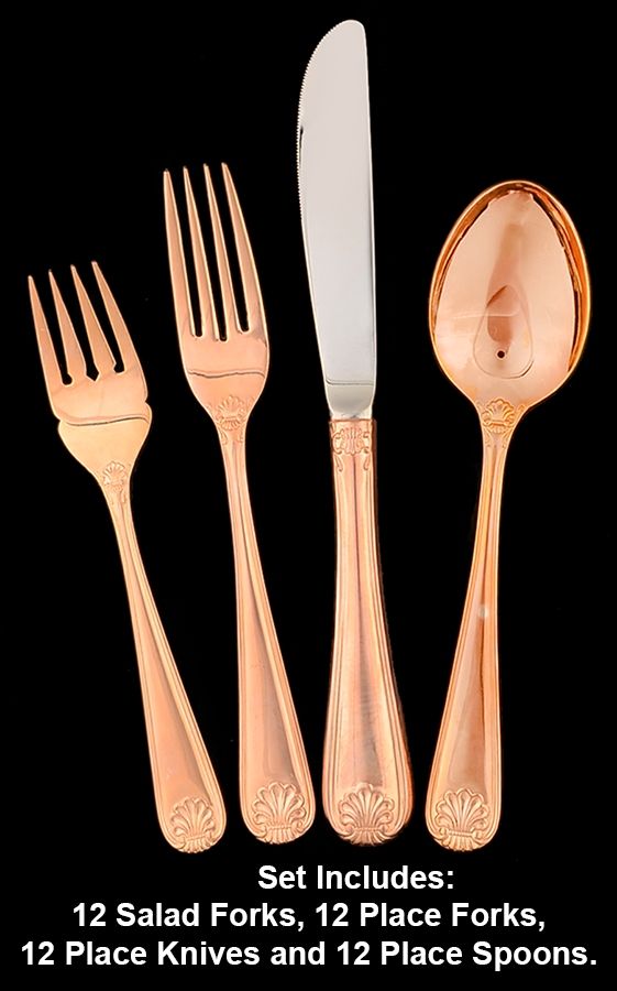 Bay Shore-Rose Gold (Rose Gold) 48 Piece Estate Set by Towle Silver-1