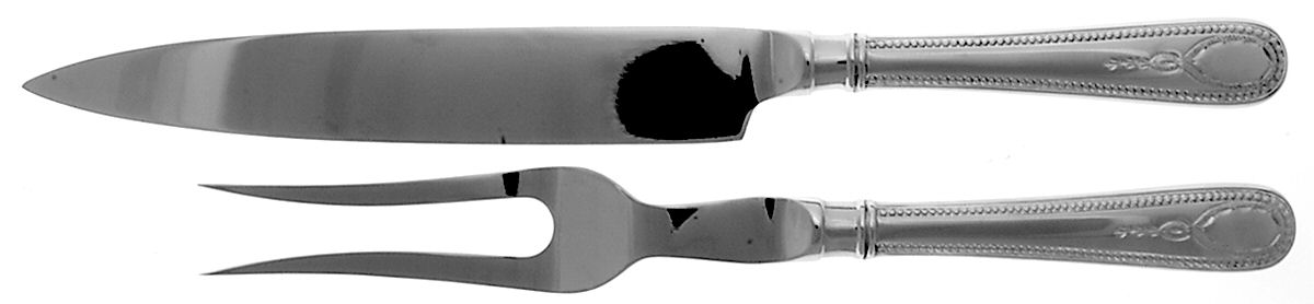 Bateman (Stainless) Large 2-Piece Roast Carving Set w/Stainless Blade by Towle Silver-1