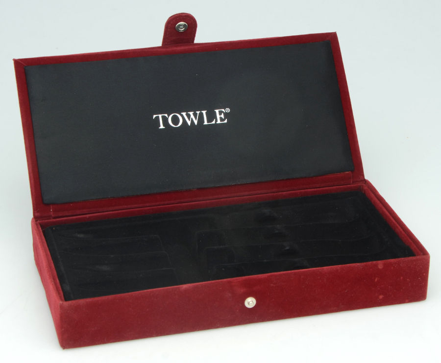 Beaded Antique (Stainless-Cutlery) Steak Knife Case (Holds 4) by Towle Silver-1