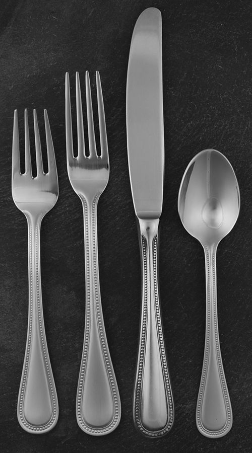 Beaded Antique (Stainless-Cutlery) 32  Piece Estate Set by Towle Silver-1