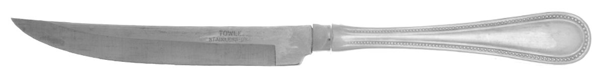 Beaded Antique (Stainless-Cutlery) Individual Steak Knife with Pinch Handle by Towle Silver-1