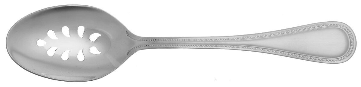 Beaded Antique (Stainless-Cutlery) Pierced Tablespoon (Serving Spoon) HC by Towle Silver-1