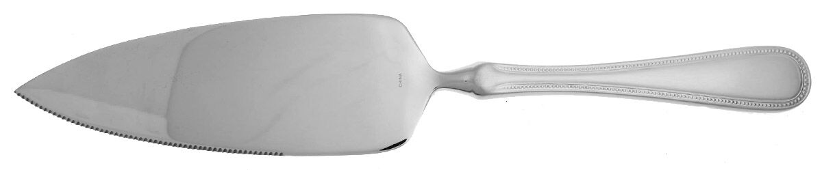 Beaded Antique (Stainless-Cutlery) Pie Server with Serrated Stainless Blade HC by Towle Silver-1