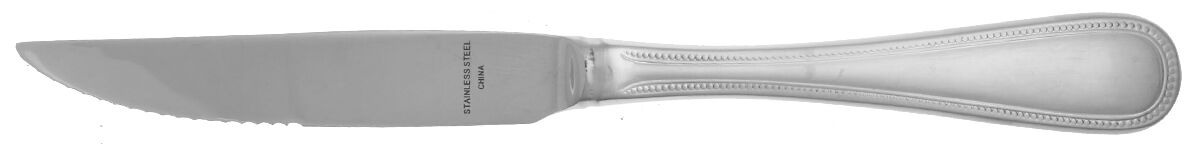 Beaded Antique (Stainless-Cutlery) Steak Knife Individual Hollow, Serrate HC by Towle Silver-1