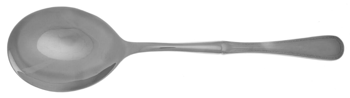 Beaded Antique (Stainless-Cutlery) Casserole Spoon with Smooth Stainless Bowl HC by Towle Silver-1