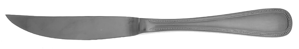 Beaded Antique (Stainless-Cutlery) Solid Handled Serrated Individual Steak Knife by Towle Silver-1
