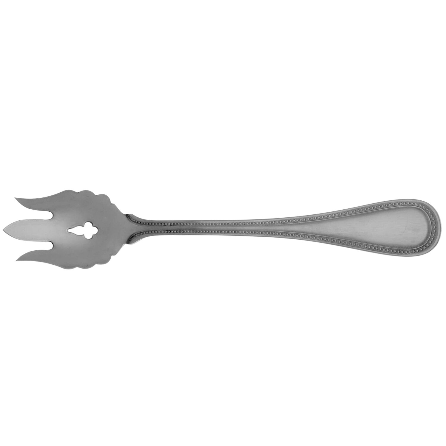 Beaded Antique (Stainless-Cutlery) Vegetable Serving Fork Solid  HC by Towle Silver-1