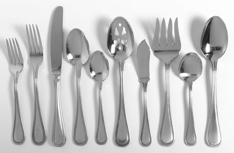 Beaded Antique (Stainless-Cutlery) 53 Piece Set by Towle Silver-1