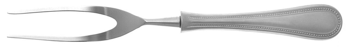 Beaded Antique (Stainless-Cutlery) Large Stainless-Prong Roast Carving Fork by Towle Silver-1