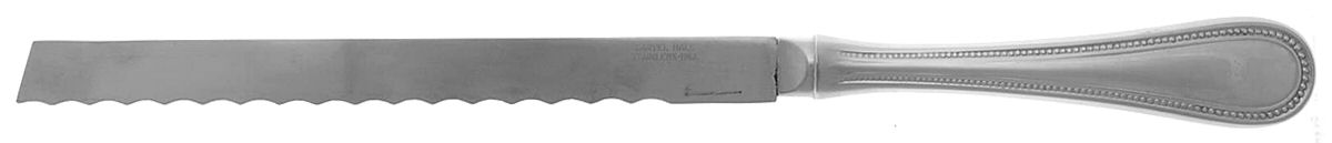 Beaded Antique (Stainless-Cutlery) Bread Knife with Stainless Blade by Towle Silver-1
