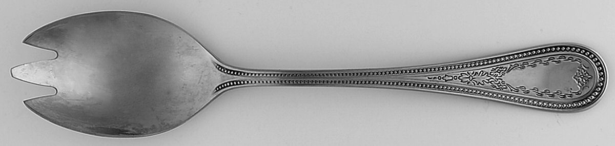 Beaded Antique-Engraved (Stainless) Pierced Tablespoon (Serving Spoon) by Towle Silver-1