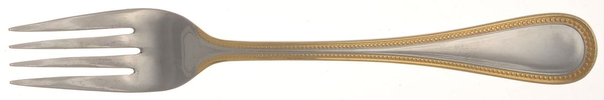 Beaded Antique Gold(Stainless, Gold Accent, Gls) Individual Salad Fork by Towle Silver-1