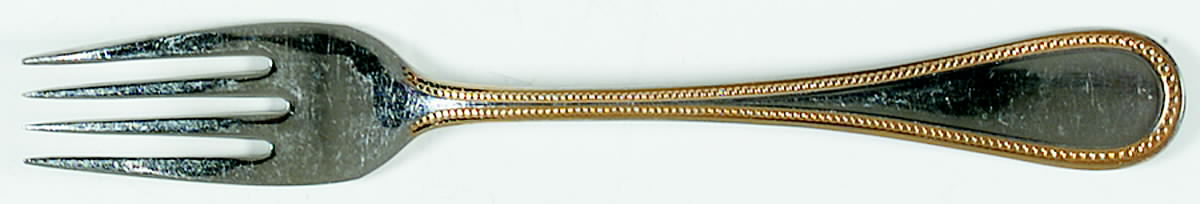 Beaded Antique Gold(Stainless, Gold Accent, Gls) Individual Salad Fork by Towle Silver-1