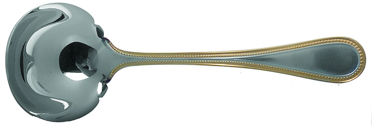 Beaded Antique Gold(Stainless, Gold Accent, Gls) Solid Gravy Ladle by Towle Silver-1