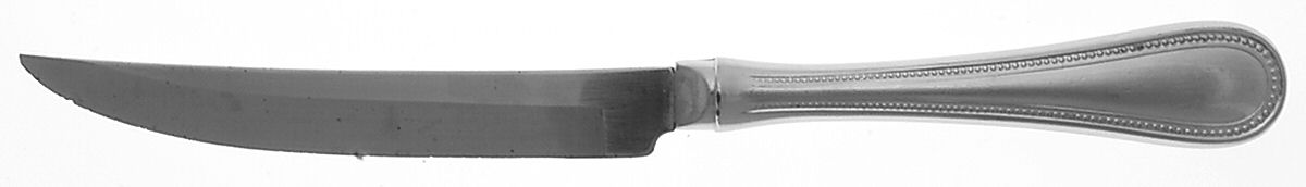 Beaded Antique Gold(Stainless, Gold Accent, Gls) Individual Steak Knife with Pinch Handle by Towle Silver-1