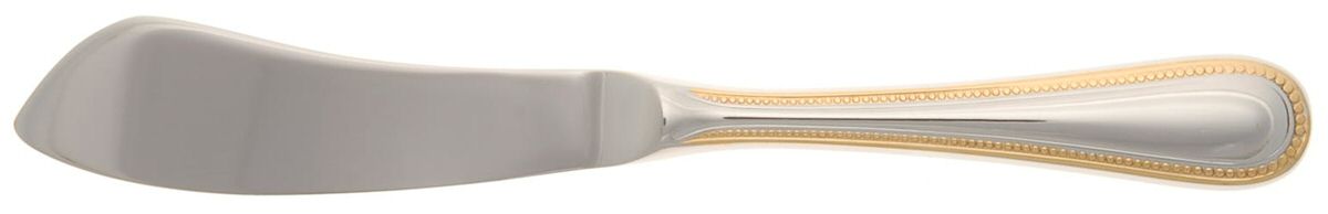Beaded Antique Gold(Stainless, Gold Accent, Gls) Hollow Handle Master Butter Knife by Towle Silver-1