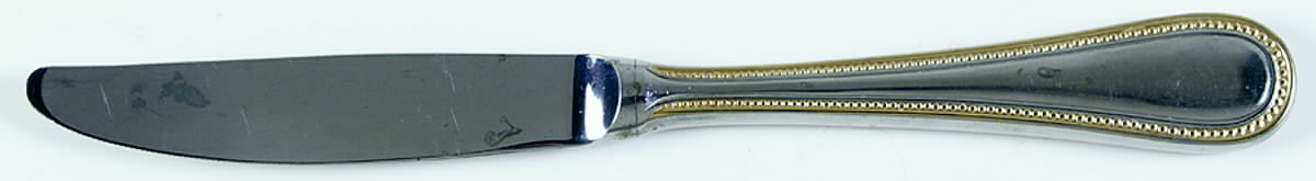Beaded Antique Gold (Stainless, Gold Accent, Satn) Modern Hollow Knife by Towle Silver-1