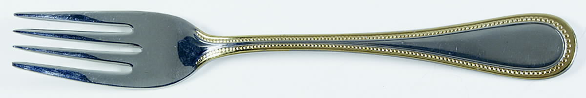 Beaded Antique Gold (Stainless, Gold Accent, Satn) Individual Salad Fork by Towle Silver-1