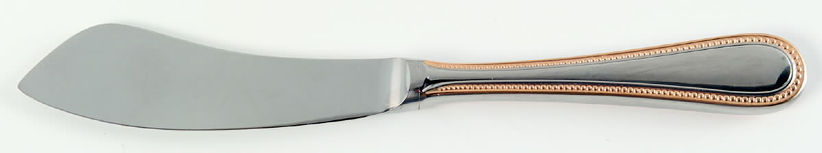 Beaded Antique Gold (Stainless, Gold Accent, Satn) Hollow Handle Master Butter Knife by Towle Silver-1